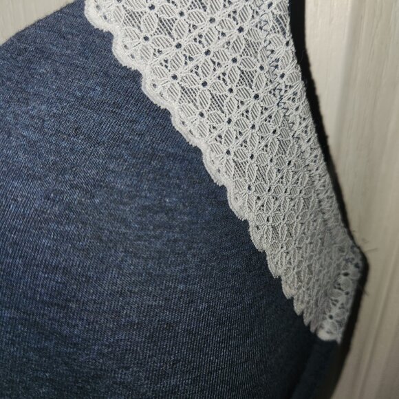 Cacique Denim Blue and Lace Underwire Bra 44C - Picture 2 of 6